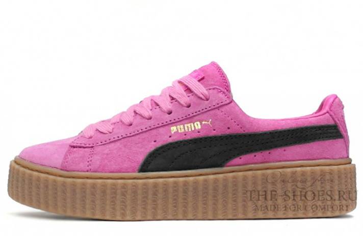 Кроссовки Puma Creeper by Rihanna Pink Black  розовые
