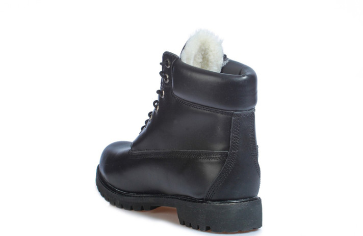 Ботинки Timberland 6-inch winter premium black bandit  черные, кожаные, фото 2