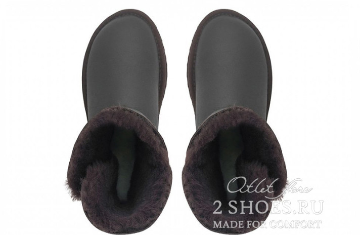 Ugg Australia Bailey Button Short Metallic Chocolate коричневые, кожаные, фото 3 Ugg Australia Bailey Button Short Metallic Chocolate коричневые, кожаные, фото 3