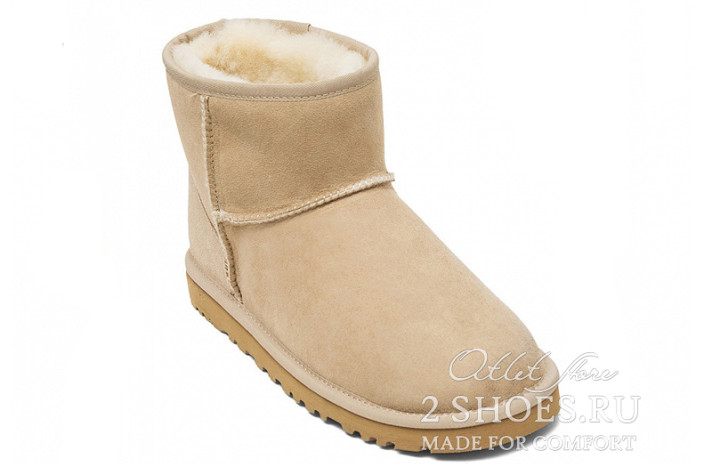 Ugg Australia Classic Mini II Sand бежевые, фото 1 Ugg Australia Classic Mini II Sand бежевые, фото 1